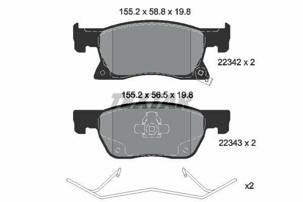 Opel Astra K (276 Mm) Ö Fren Balatası  Textar 2234201