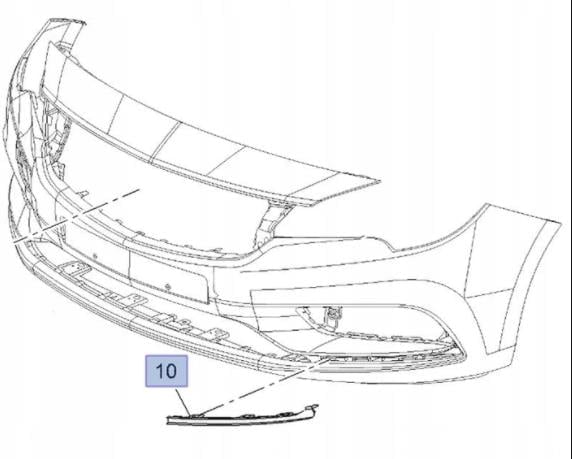 Opel Astra K Sağ Sis Lamba Alt Plastik Çıtası Orijinal Psa 13469599