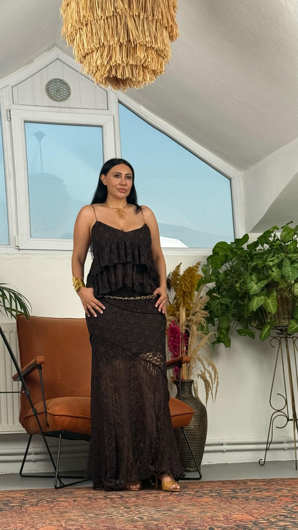 Dantelli İkili Takım – Bluz & Etek