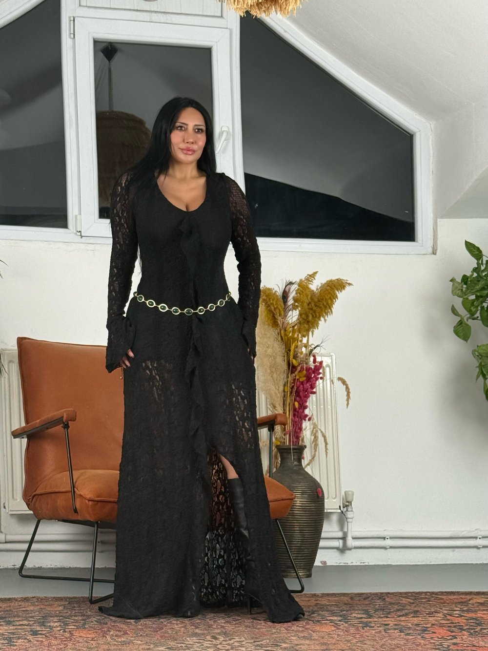 Dantelli Maxi Elbise
