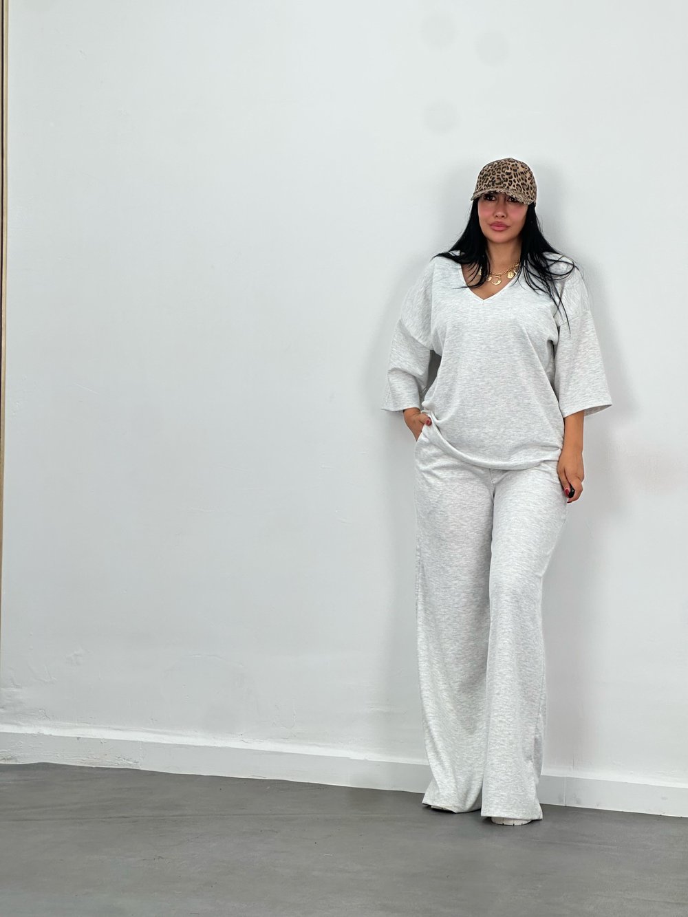 V Yaka Oversize Modal Takım