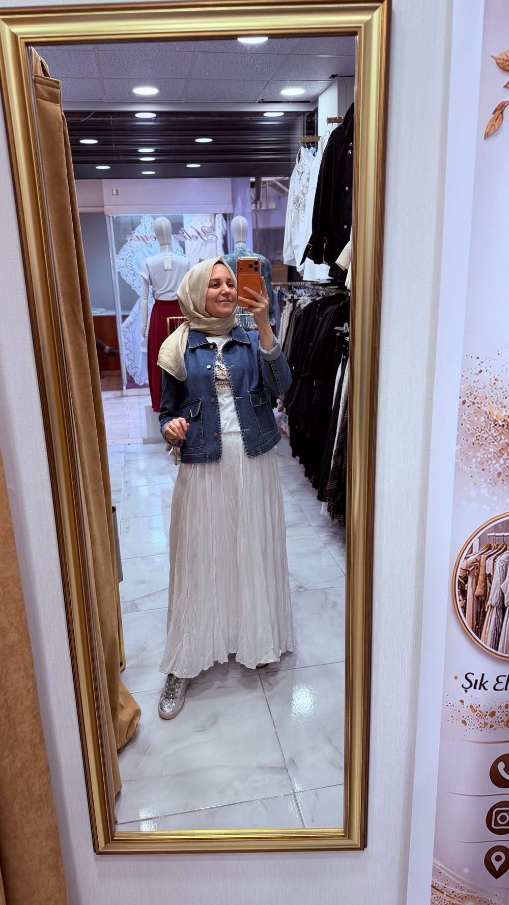 Pamuklu Vual Kırışık Etek