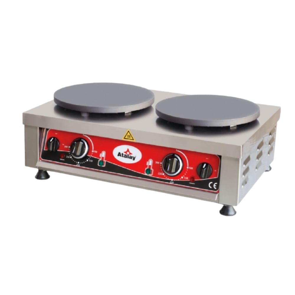 Atalay AKM-4002 Elektrikli Krep Makinesi | Çift Ø40 cm | 400 V