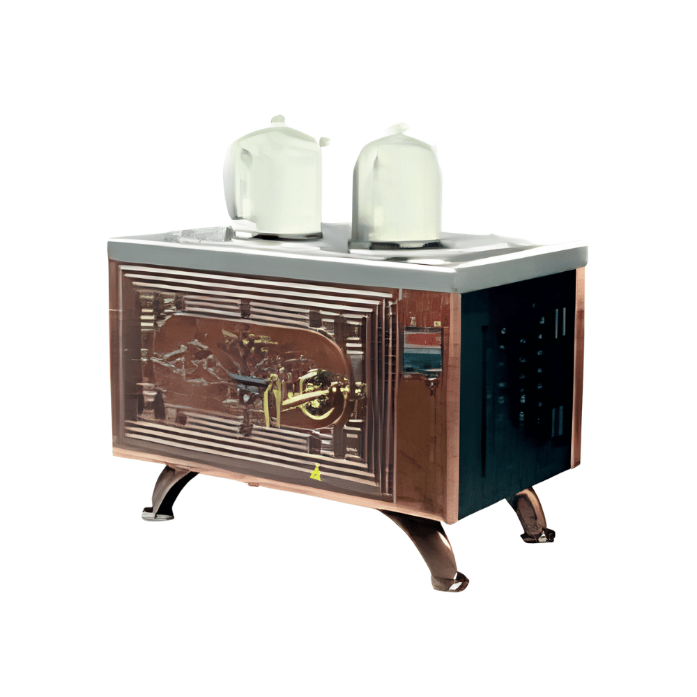 Ateşe EAE2 Efes Analog Elektrikli 2 Demlikli Çay Makinesi Retro Bakır