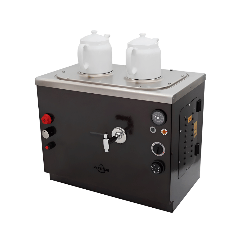 Ateşe SAGE2 Sumela Analog Gazlı ve Elektrikli 2 Demlikli Çay Makinesi Statik