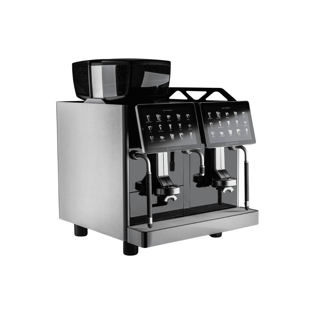 Eversys Enigma Classic E4'S – 2 Gruplu Süper Otomatik Espresso Makinesi (Buhar Çubuğu + Sıcak Su Musluğu)