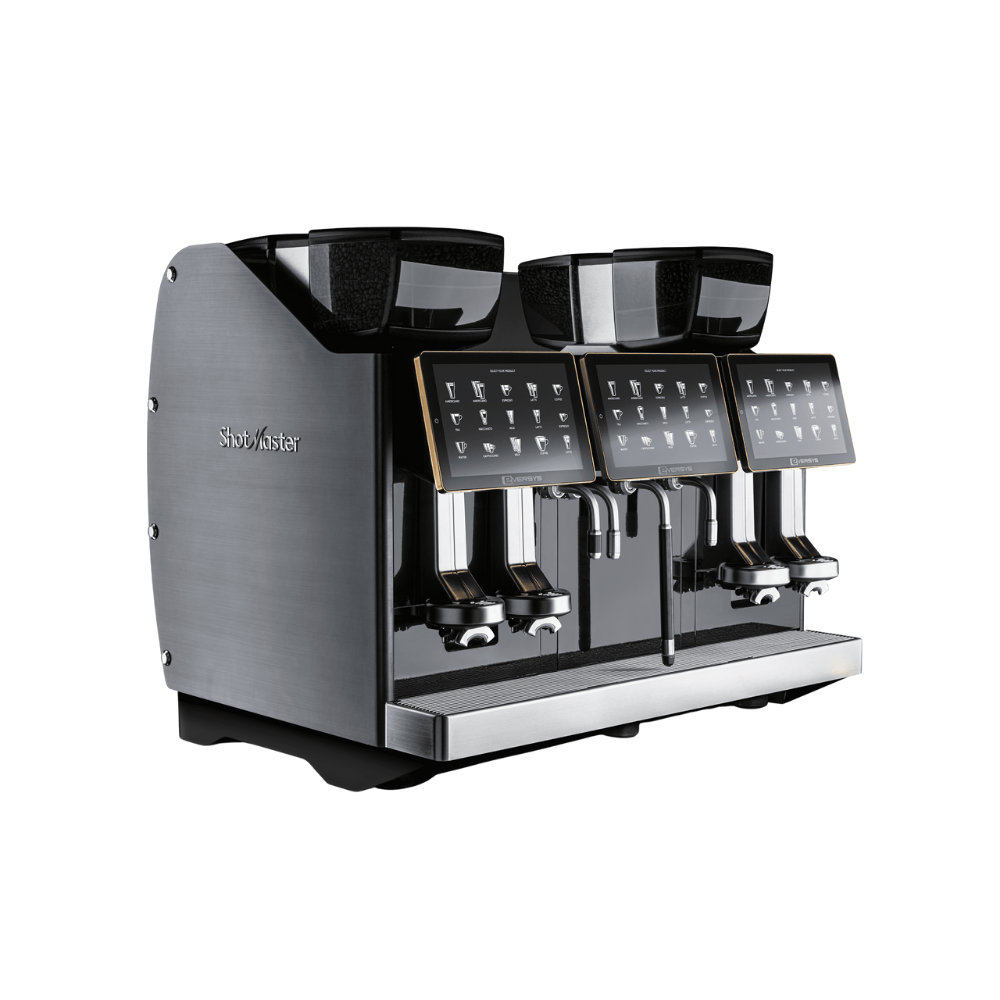 Eversys Shotmaster MS-Pro / ST – 4 Gruplu Süper Otomatik Espresso Makinesi (Otomatik Süt Sistemi + Buhar Çubuğu + Sıcak Su Musluğu)