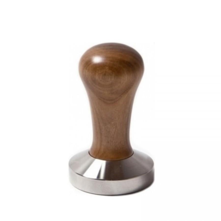 IWHT-58 Inox Base Wooden Handle Tamper – 58mm | Paslanmaz Çelik Tabanlı Ahşap Saplı Espresso Sıkıştırıcı