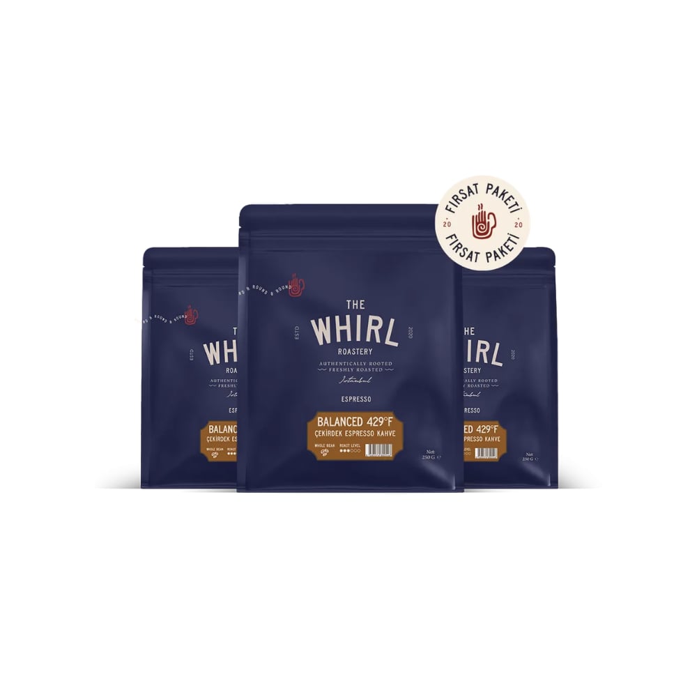 The Whirl Espresso Balanced 429°F Çekirdek Kahve Tadım Seti 3 x 250 g