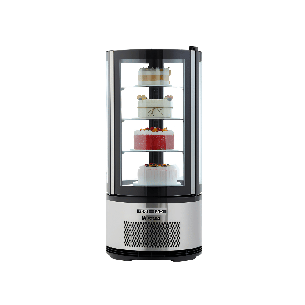 Vosco VFT-100R 100 L Dikey Silindir Pasta Teşhir Dolabı