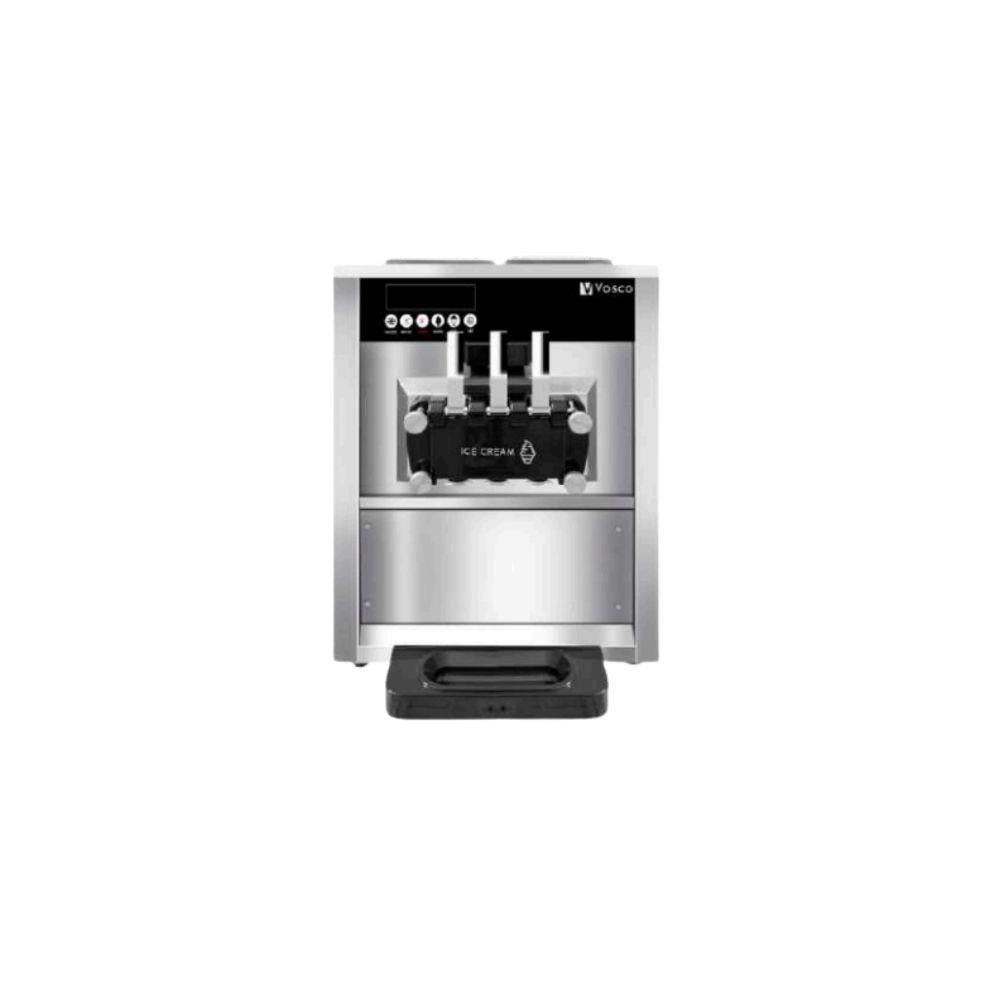 Vosco VXY-PT965S – Üç Kollu Pro Silver Soft Dondurma Makinesi (Set Üstü, Kompresörlü, Hava Pompalı)