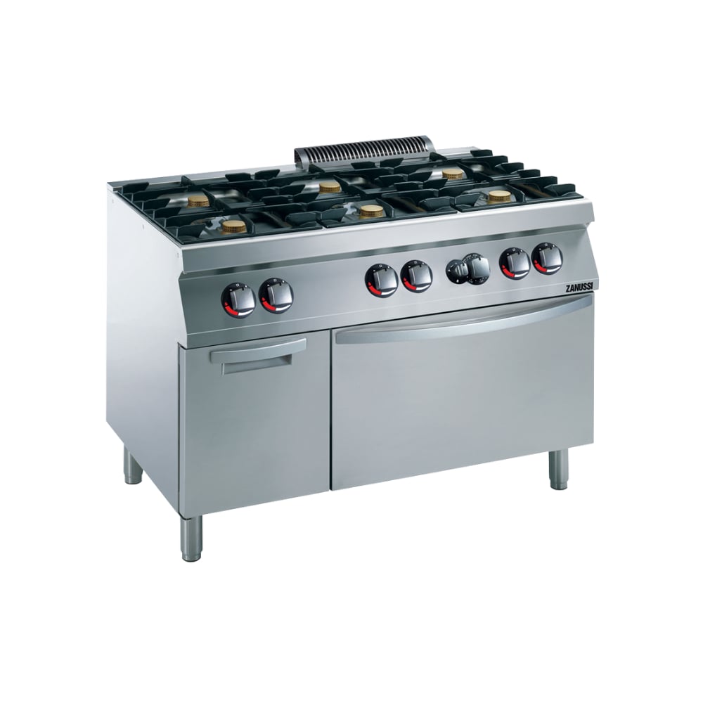Zanussi EVO 700 – 6 Açık Ateşli Gazlı Kuzine, 800 mm Elektrikli Fırınlı ve Dolaplı (372006)
