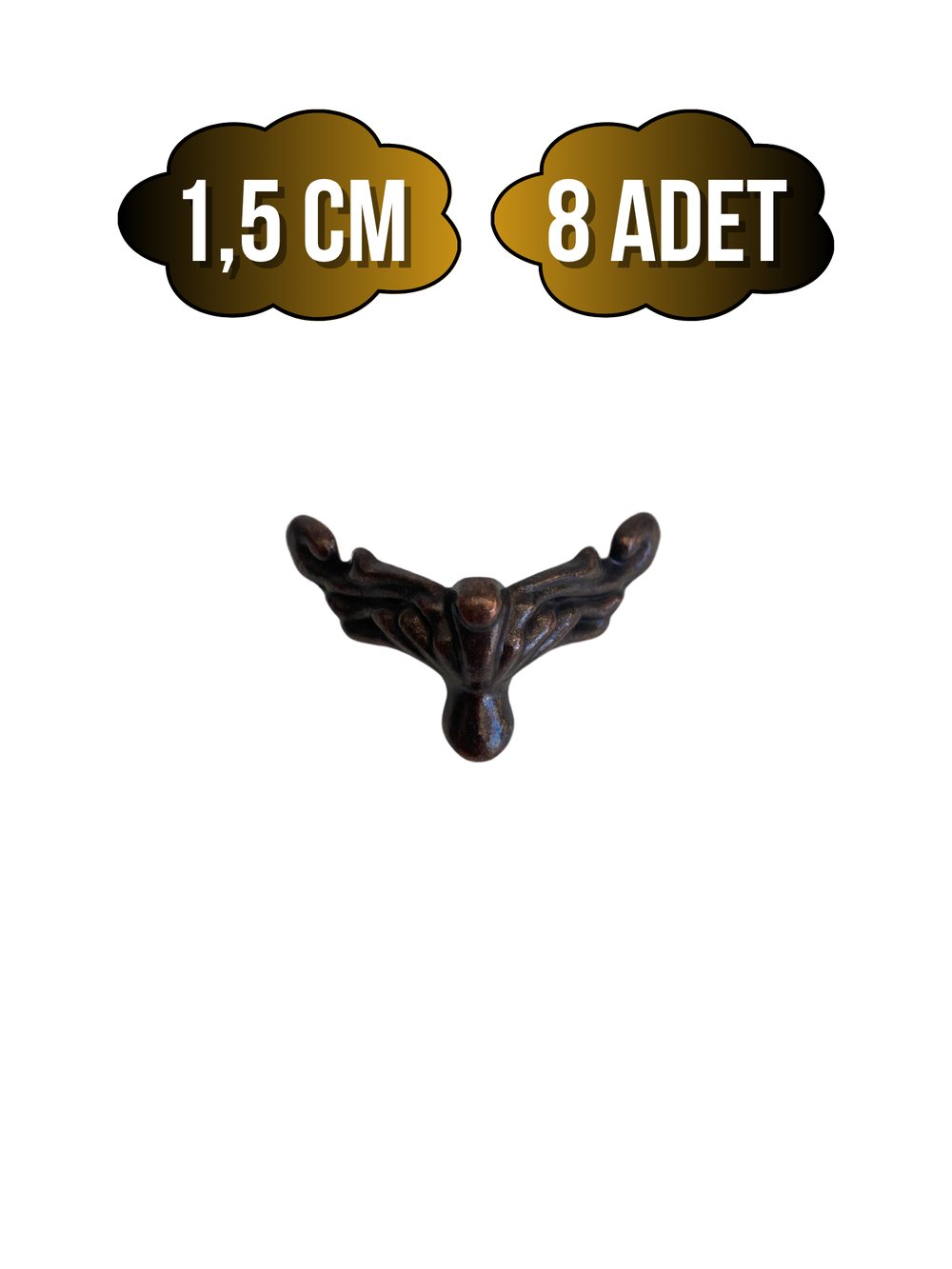 Anka 1.5cm Metal Ayak Çeyiz ve Hediye Kutusu Mobilya Ayağı(1.5CM)(BRONZ)