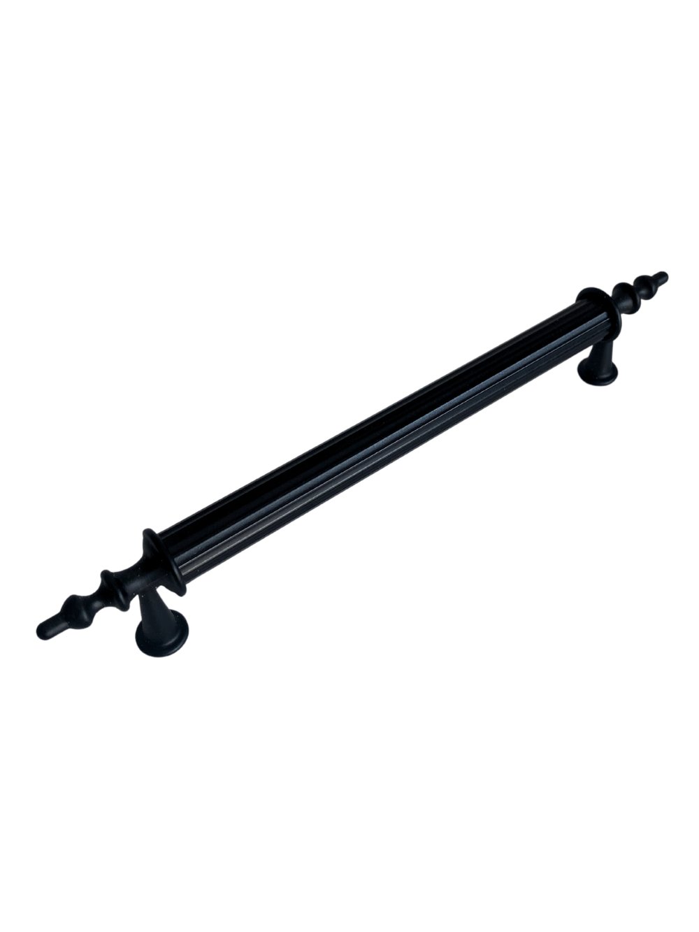 Desenli Boru Siyah Alüminyum Dolap Kulpu Mobilya Kulpu(SIYAH)(96MM - 128MM)