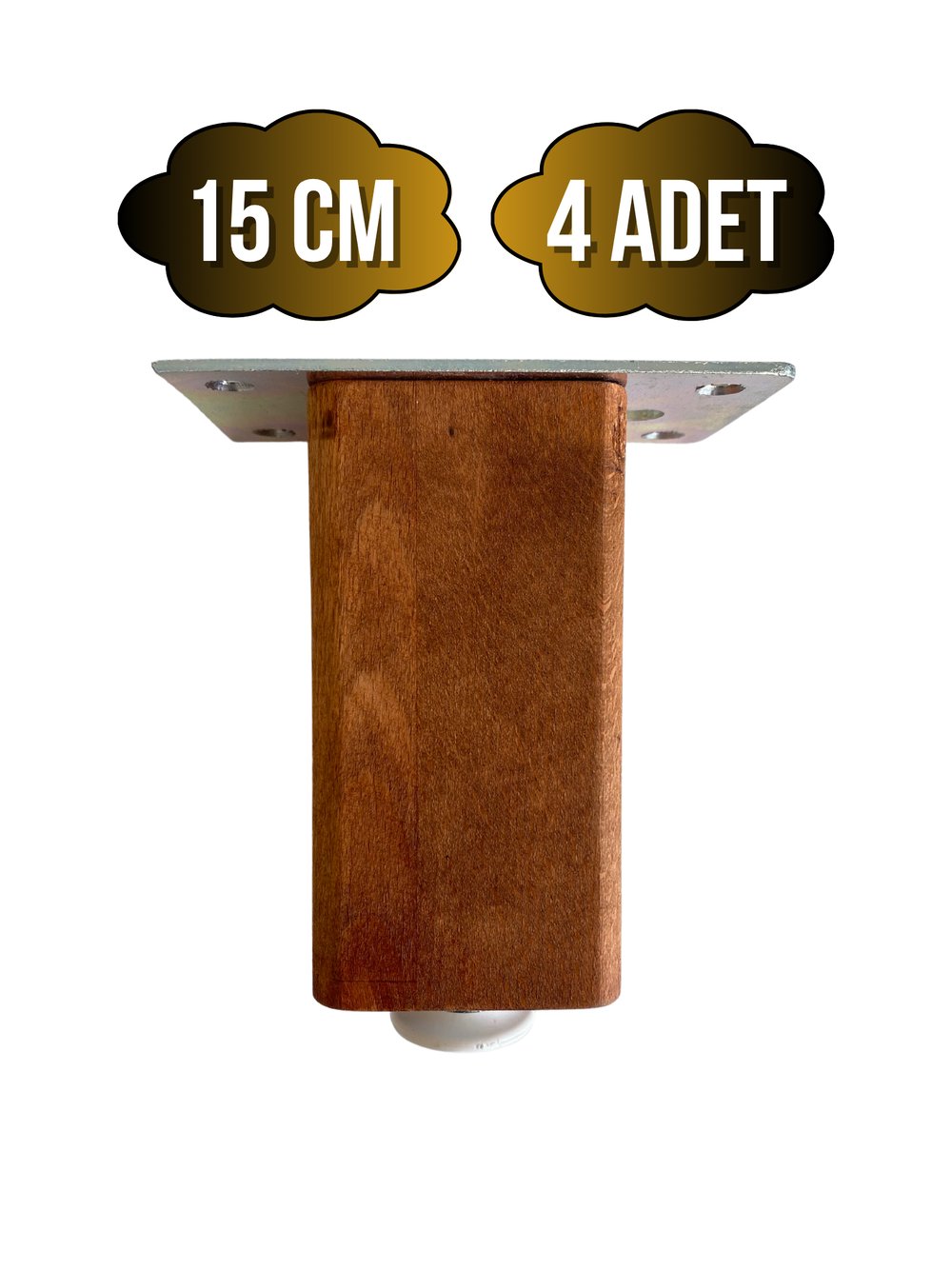 Kale Ayarlı Ahşap Ayak Mobilya Masa ve Dolap Ayağı(CEVİZ)(KAYIN/GÜRGEN AĞACI)
