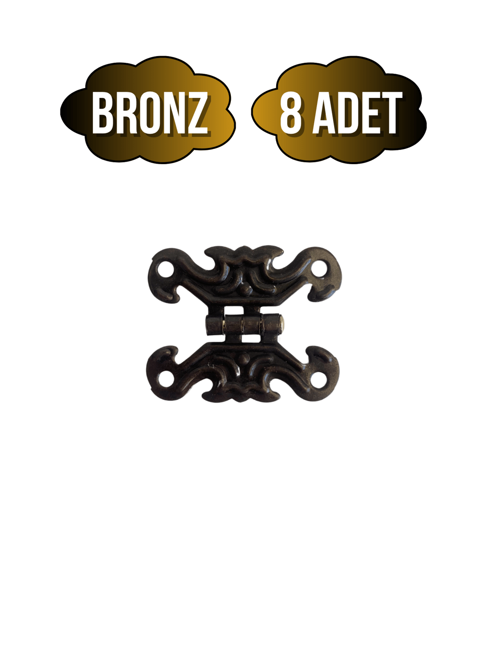 Kelebek Tavla Menteşesi Mobilya Kutu Menteşesi(BRONZ)(EN:3CM BOY:2CM)
