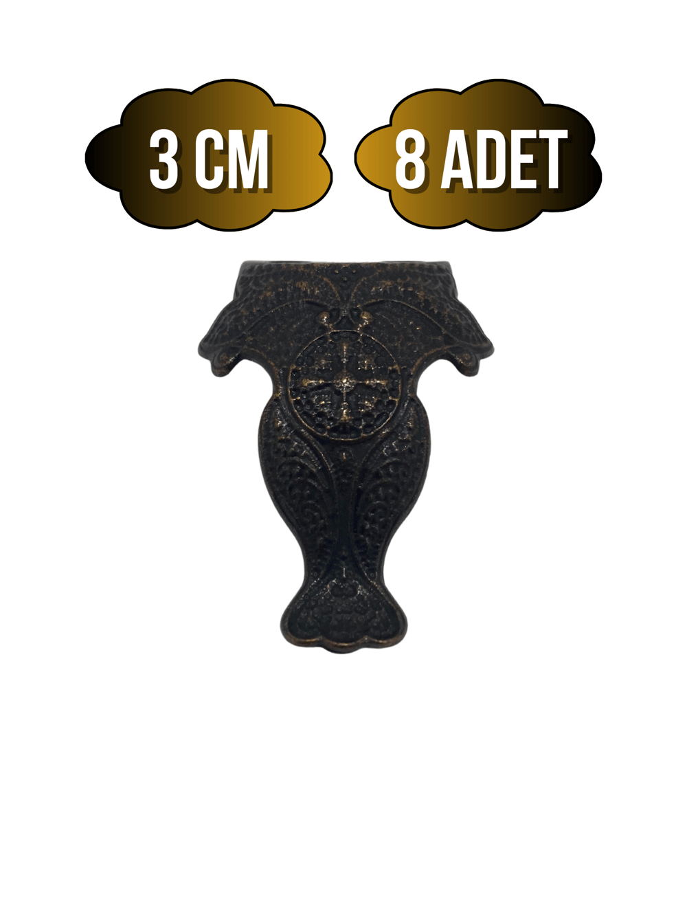 Lüx Metal Ayak Çeyiz ve Hediye Kutusu Mobilya Ayağı(3CM)(BRONZ)