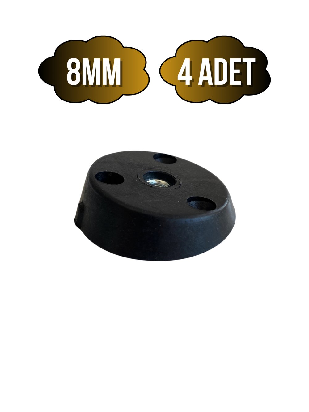 Masa Sehpa Ayağı Eğimli Montaj Aparatı Mobilya Açılı Ayak Tabanı Siyah(M8)(SİYAH)(8MM)