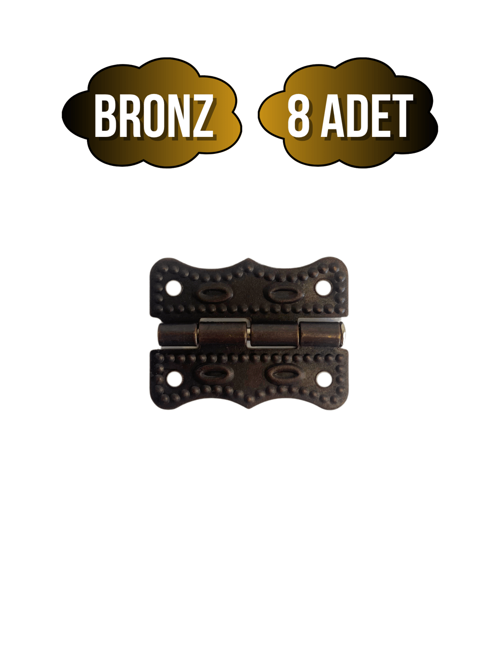 Papatya Tavla Menteşesi Mobilya Kutu Menteşesi(BRONZ)(EN:3CM BOY:2CM)