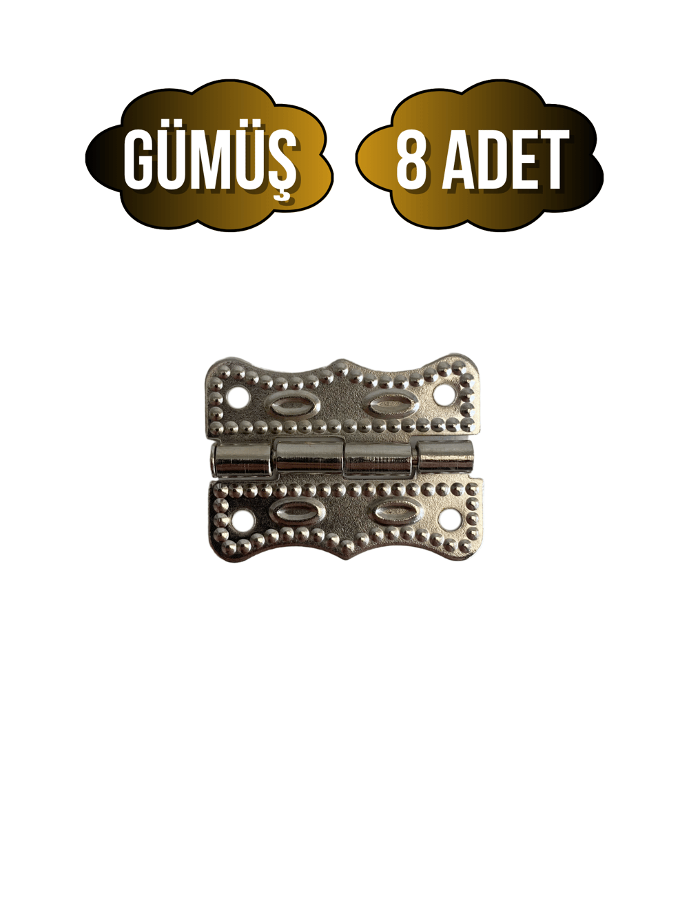 Papatya Tavla Menteşesi Mobilya Kutu Menteşesi(GÜMÜŞ)(EN:3CM BOY:2CM)