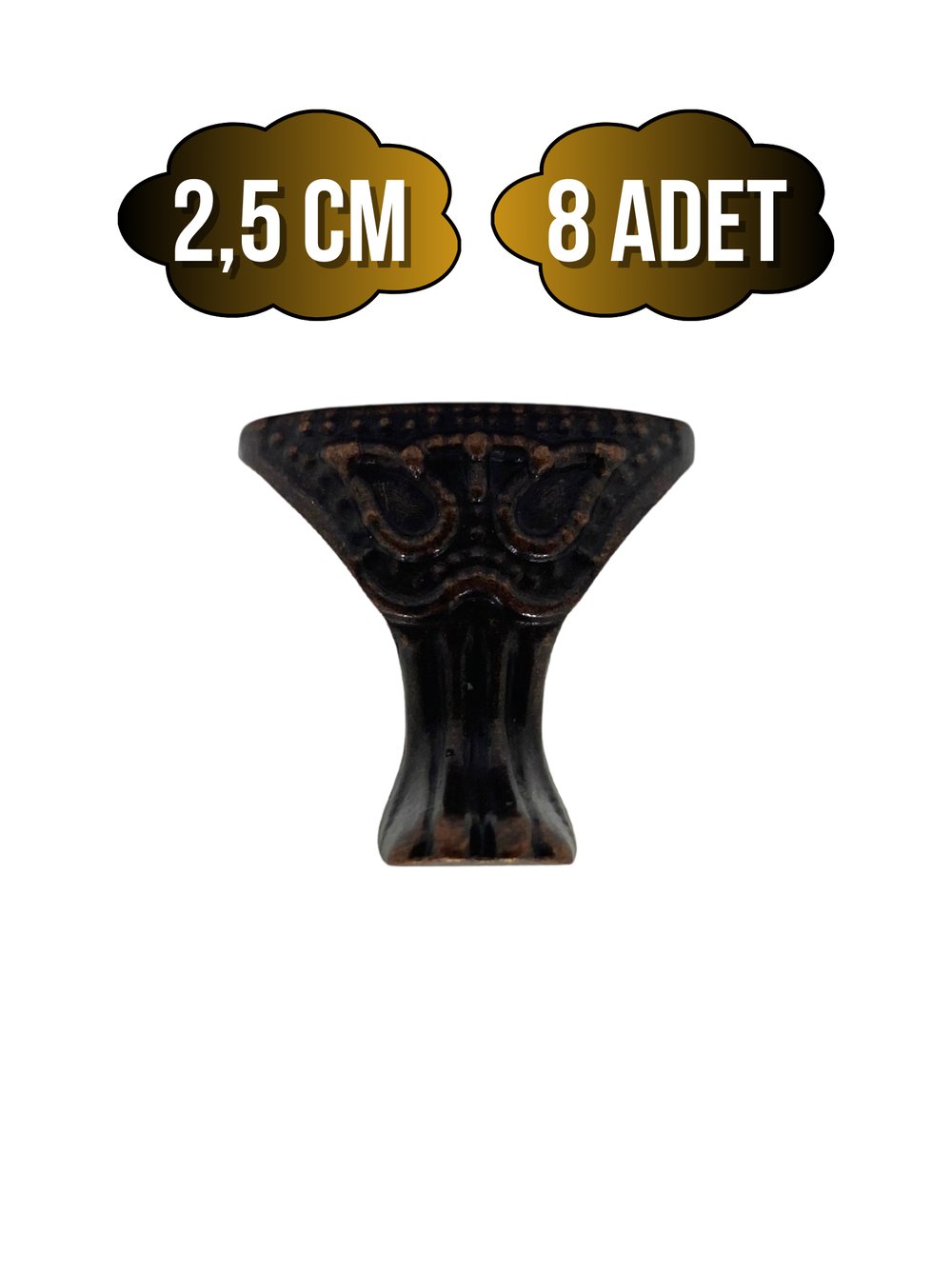 Pati Metal Ayak Çeyiz ve Hediye Kutusu Mobilya Ayağı(2,5CM)(BRONZ)