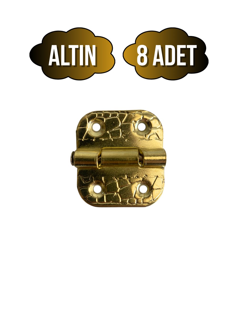 Tavla Menteşesi Stoplu Mobilya Kutu Menteşesi(ALTIN)(EN:3CM BOY:3CM)