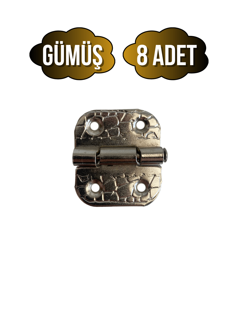 Tavla Menteşesi Stoplu Mobilya Kutu Menteşesi(GÜMÜŞ)(EN:3CM BOY:3CM)