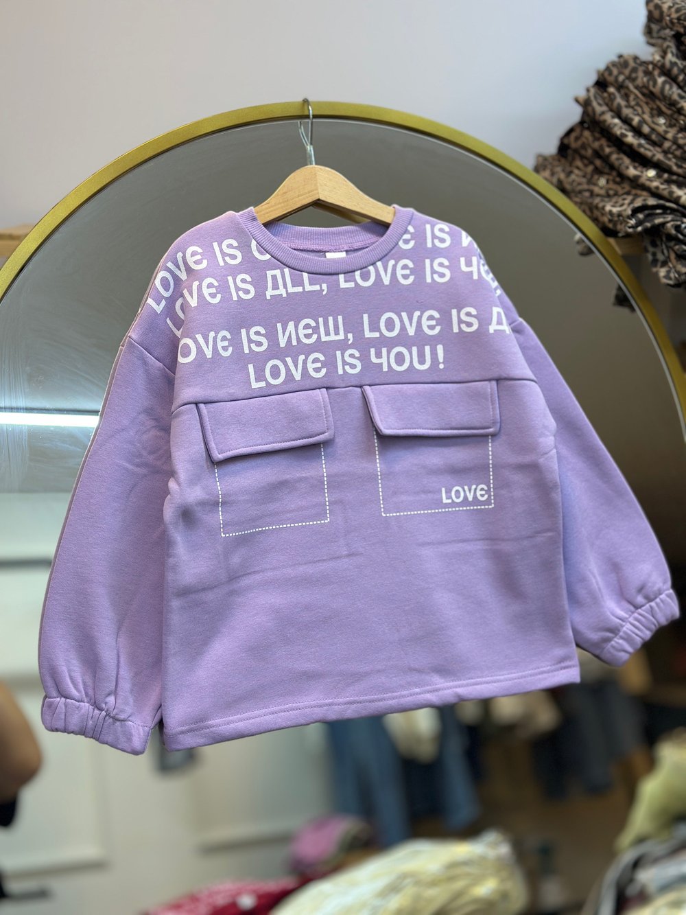 	10-13 Yaş Lila Şardonlu Sweat