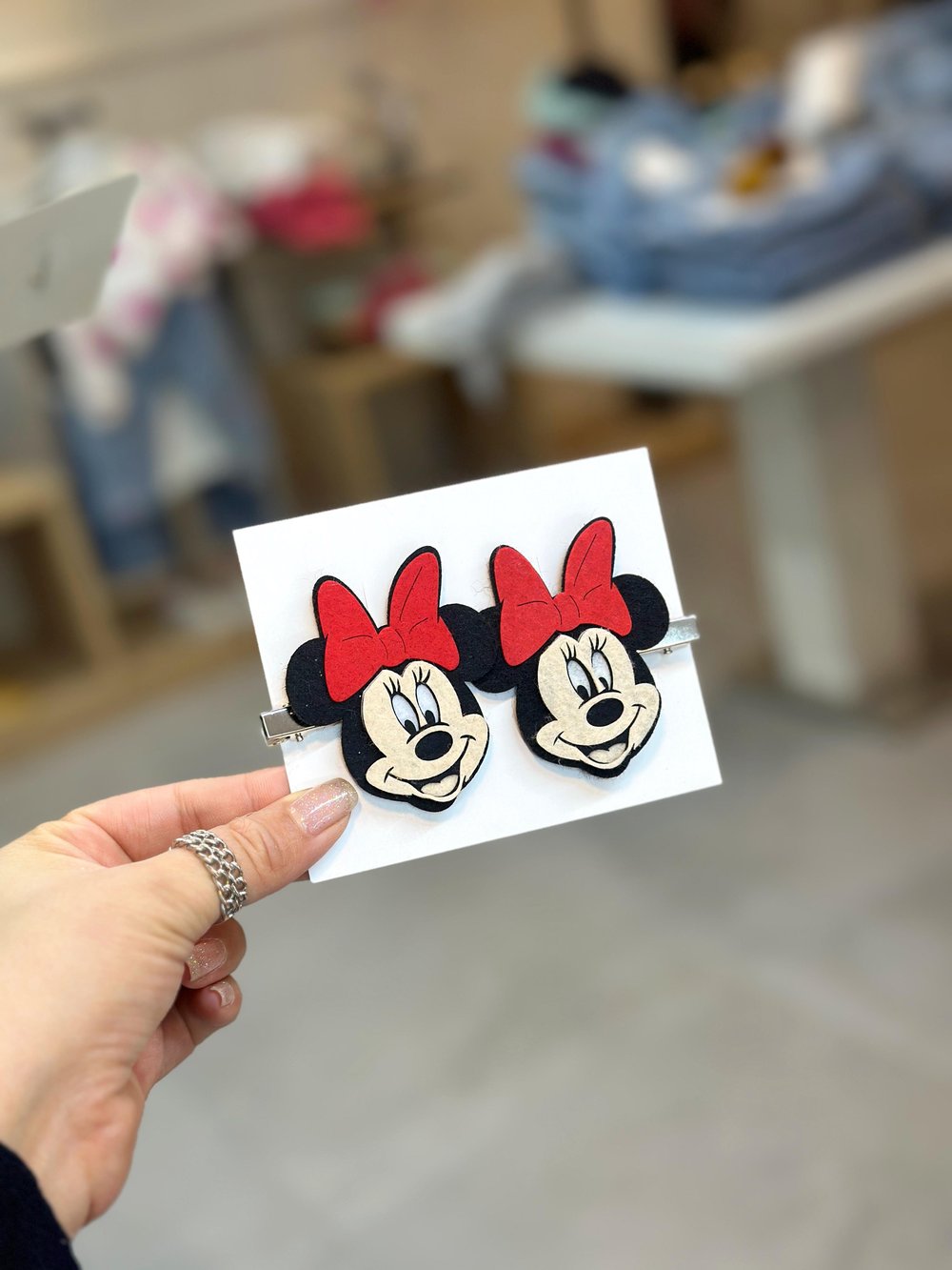 2'li Kırmızı Minnie Mouse Klips Toka