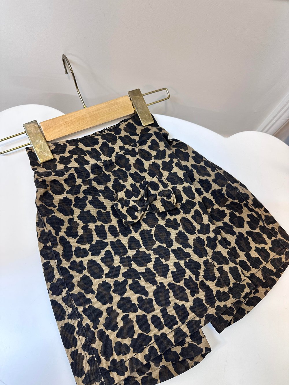 3-7  Yaş Leopar Şort Etek