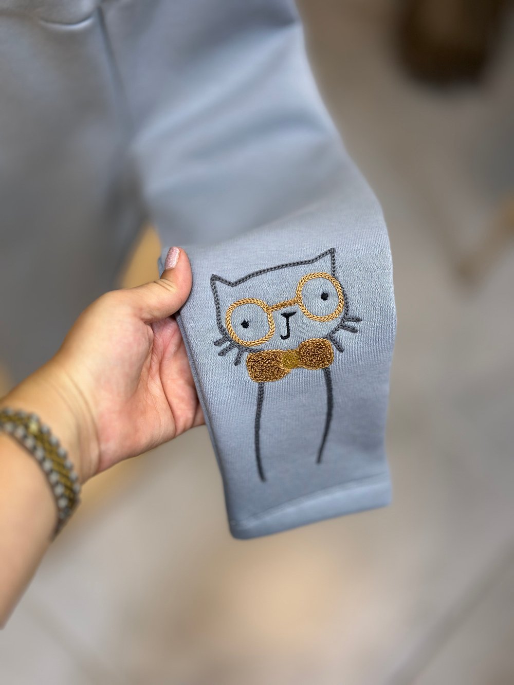 4-9 Yaş Şardonlu Gri Kedi Tayt