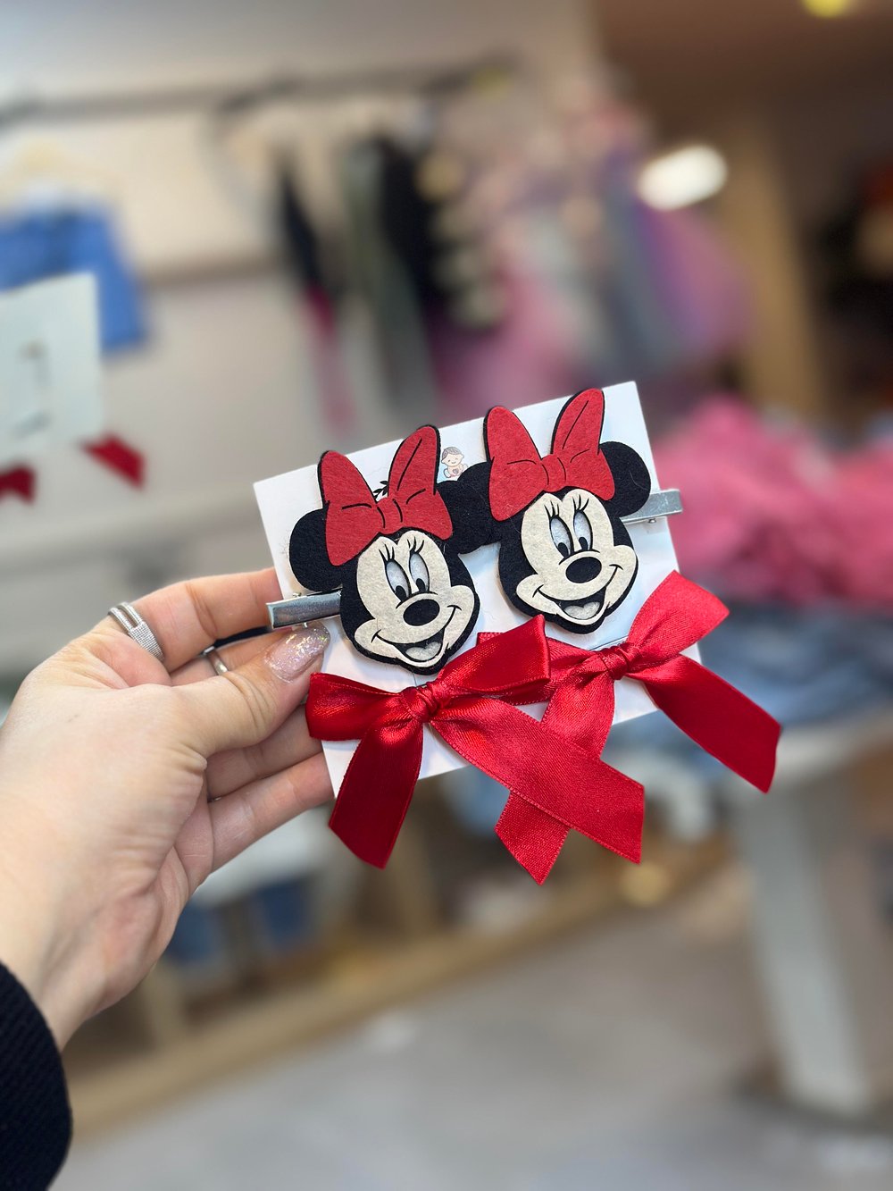 4'lü Minnie & Ribbon Klips Set