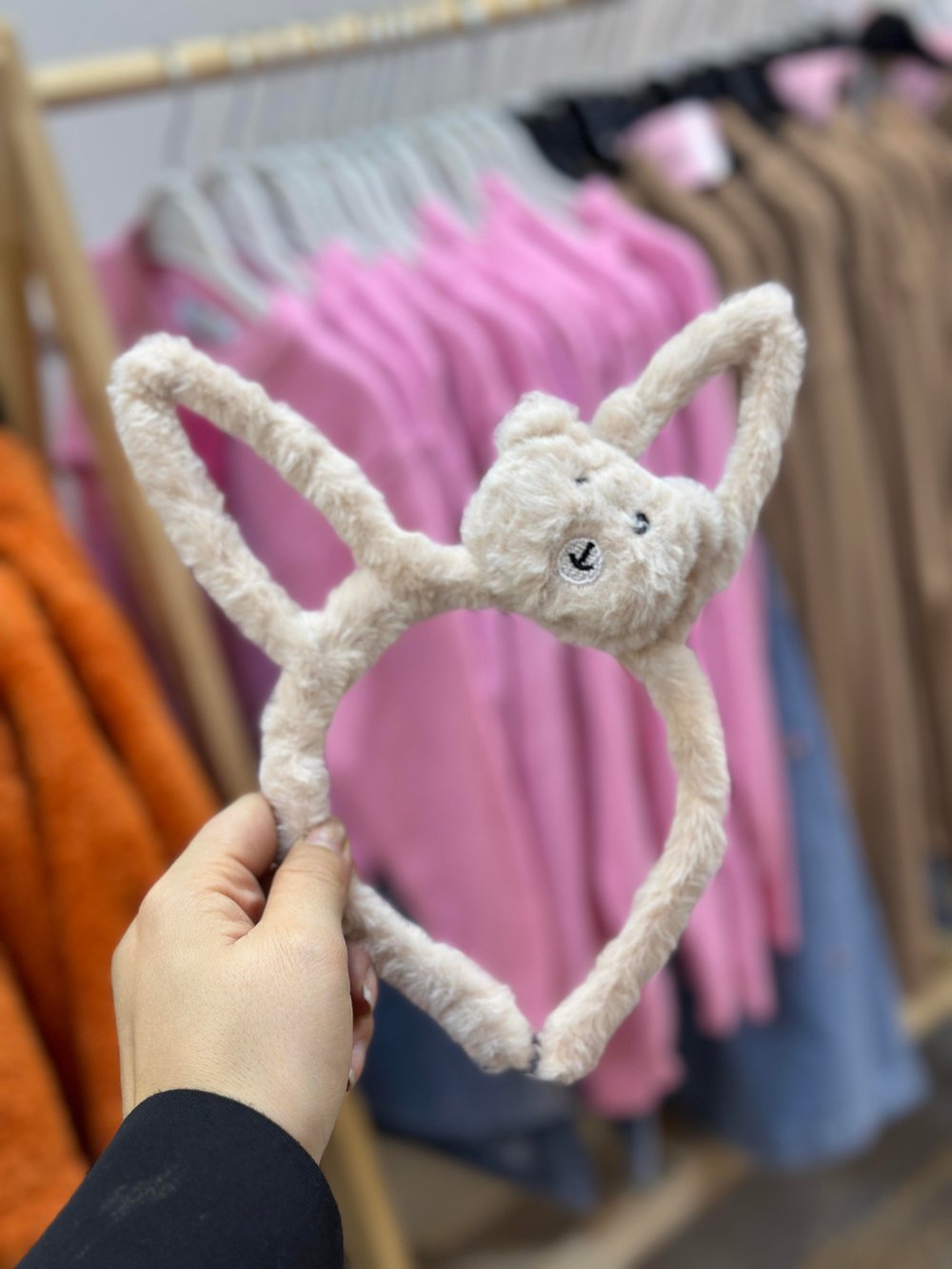 Bej Ayıcık Peluş Taç