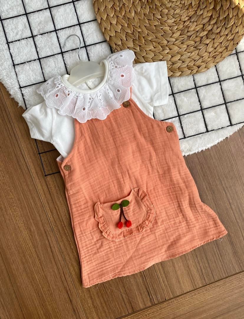 Kavuniçi Müslin Bluz&Elbise Takım