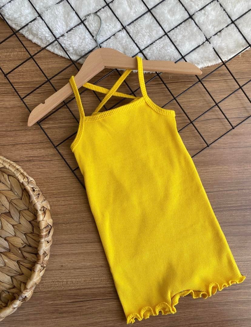 Sarı Çapraz Askılı Tulum