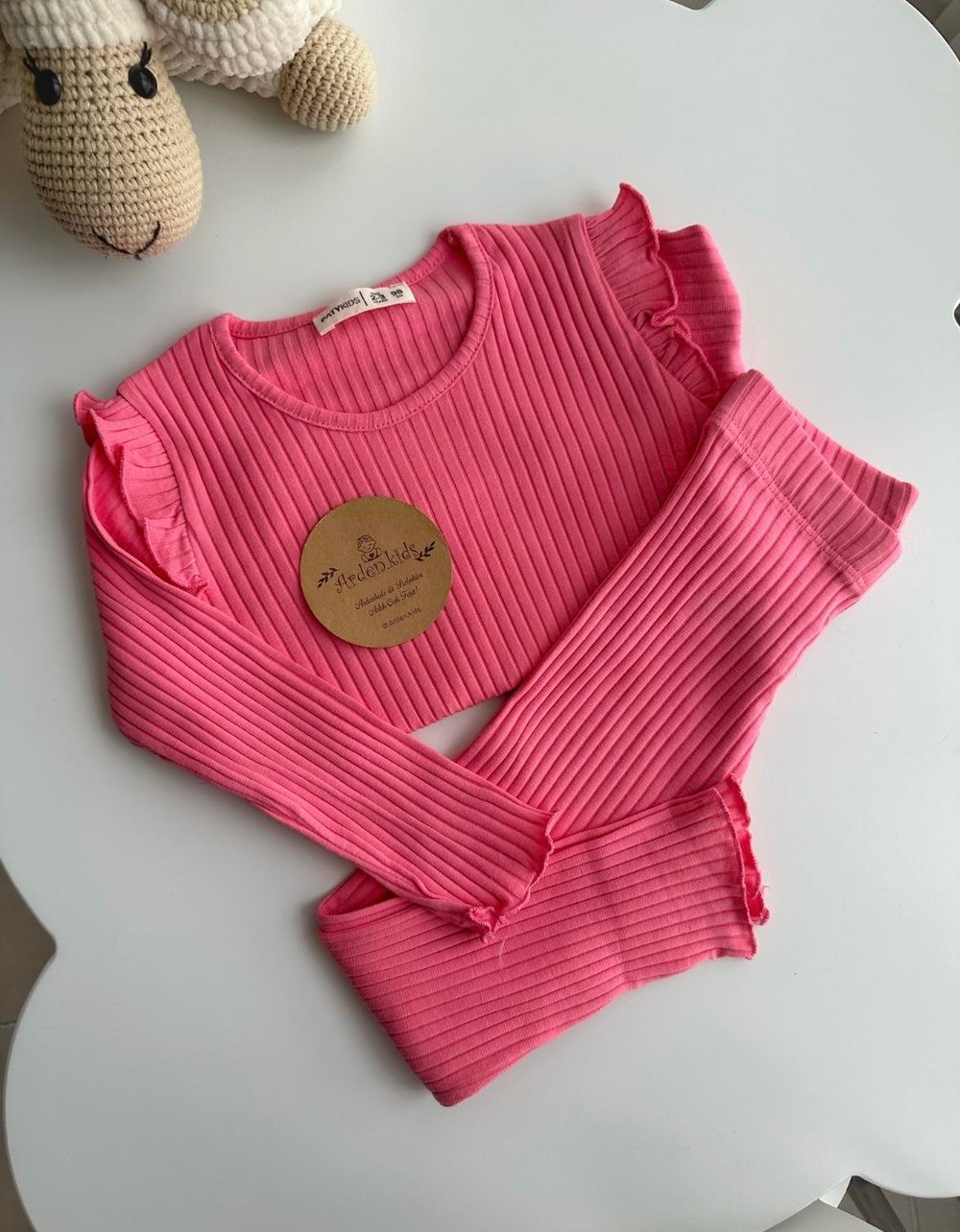Şeker Pembe Fitilli Alt Üst Takım