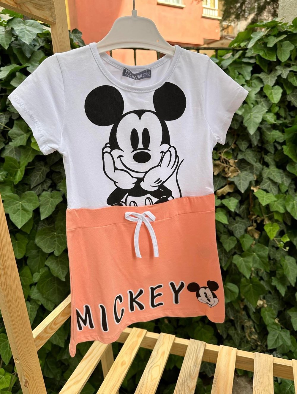 Yavru Ağzı Mickey Baskılı Tunik