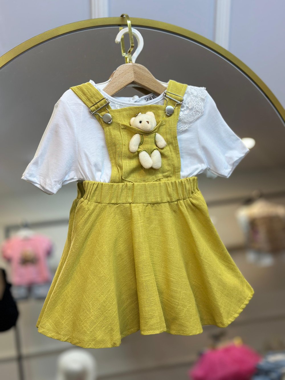 Yeşil Teddy Body & Salopet takım