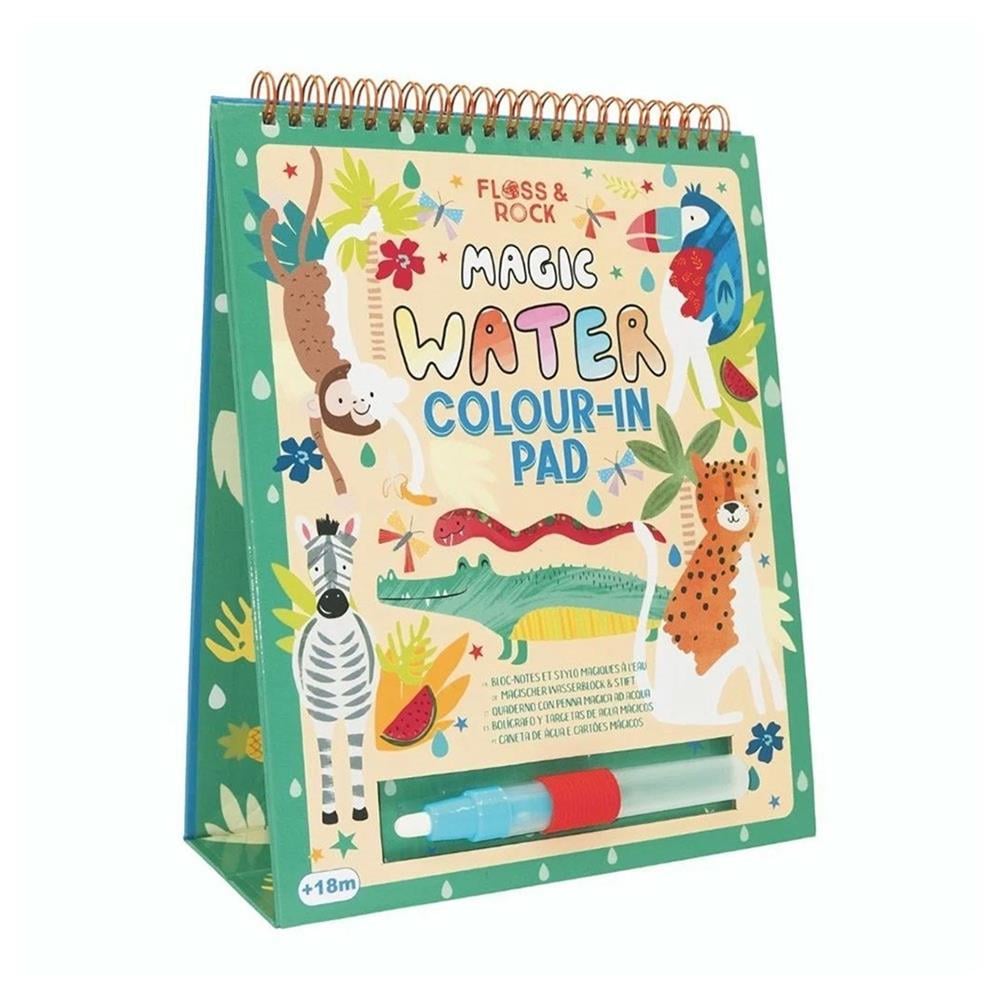 Floss & Rock Renk Değiştiren Water Magic Boyama Kitabı /Jungle