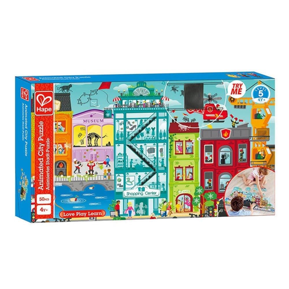 Hape Puzzle Hareketli Şehir Yapbozu
