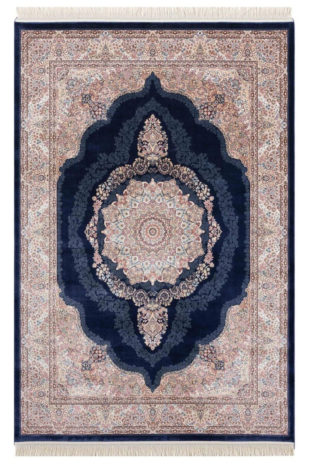 İsfahan Koleksiyonu İpek 100 Tarak Viskon İplik Sık Dokuma Salon İpek Halı