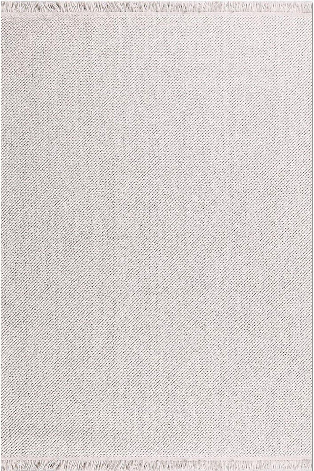 Polk Beyaz Bukle Örme Loop Antre Salon Mutfak Balkon Tozmaz Halı Yolluk Kilim