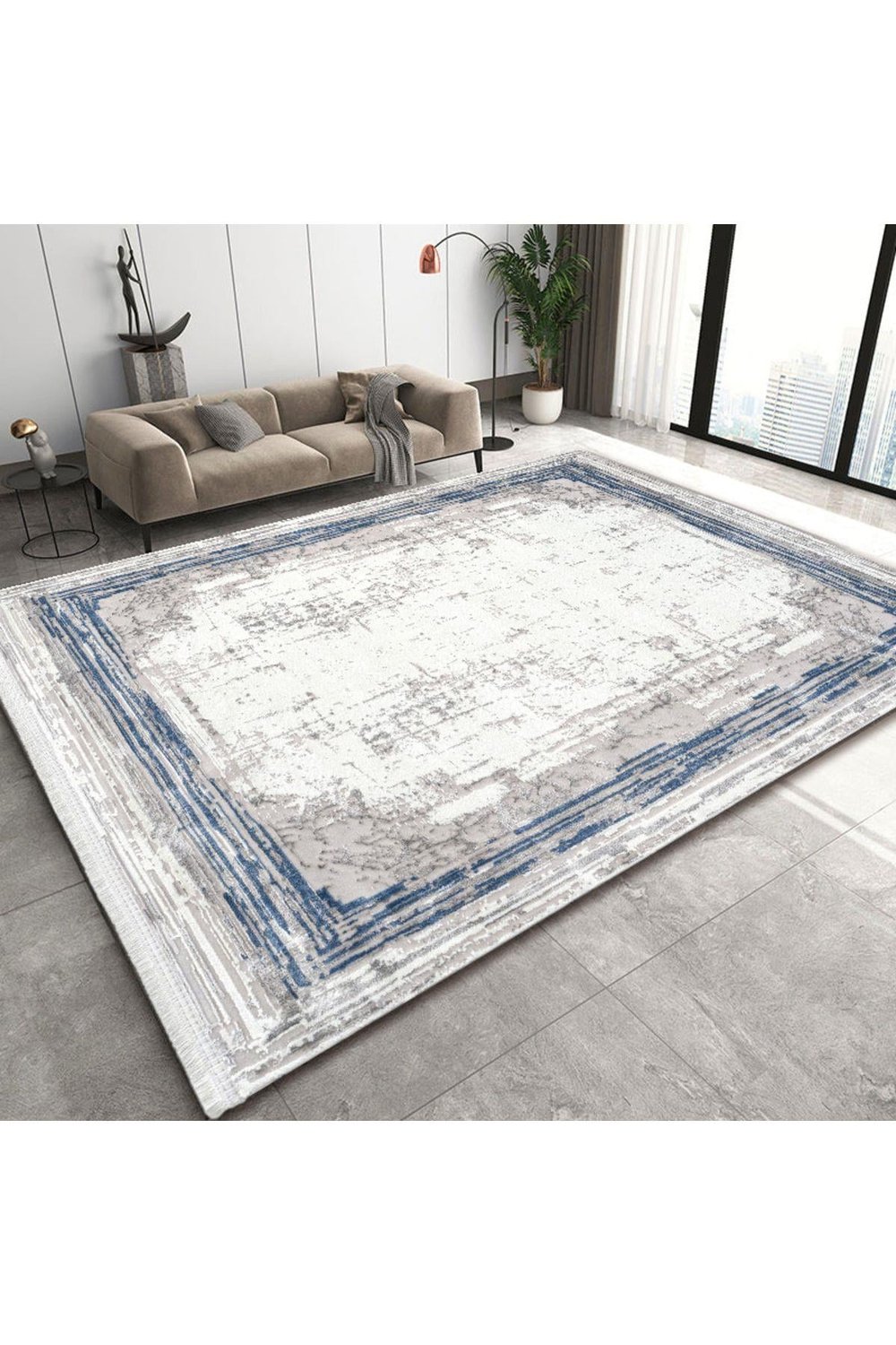 Sateen Koleksiyonu 6405K Akrilik Sık Dokuma Yumuşak Salon Koridor Mutfak Halısı