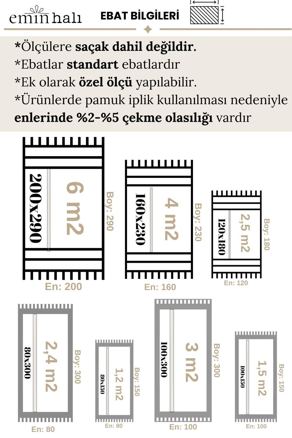 Sırma SR03K Akrilik Soft Modern Özel Ölçü Salon Antre Mutfak Yatak Odası Halı Yolluk