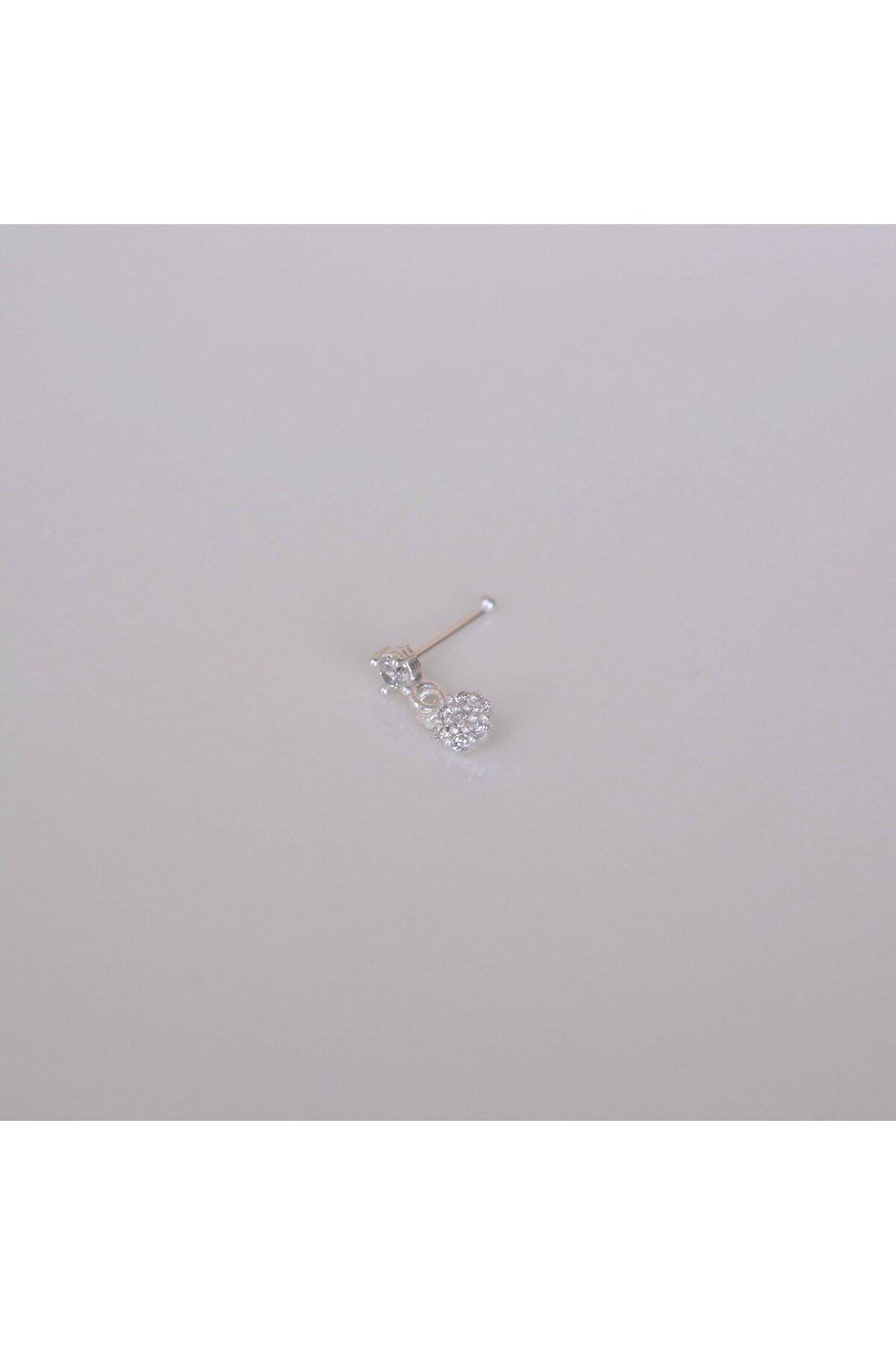 925 Ayar Gümüş Çiçek Sallantılı Burun Hızma Piercing