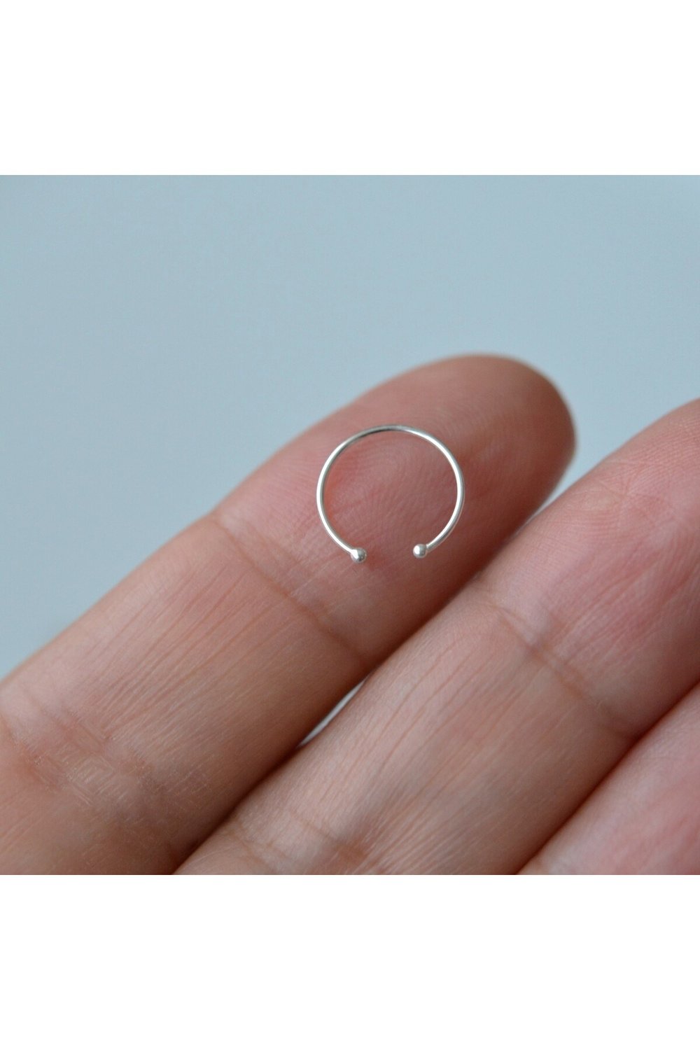 925 Ayar Gümüş Sıkıştırmalı Halka Hızma Delik Gerektirmeyen Hızma Fake Piercing