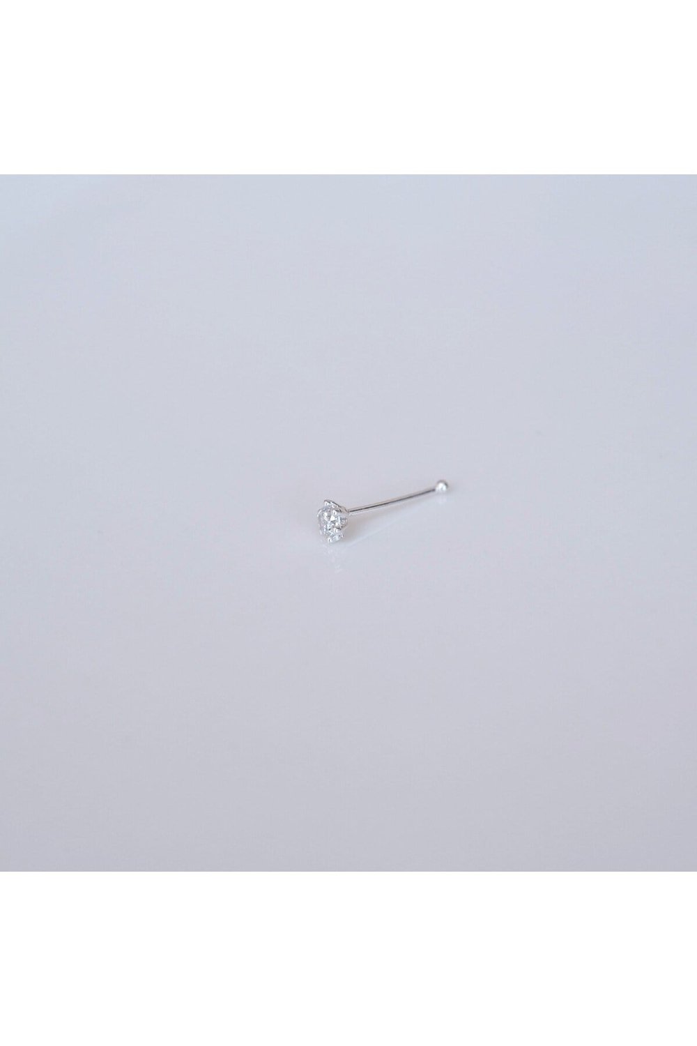 925 Ayar Tektaş Hızma Taşlı Burun Piercing 2 mm