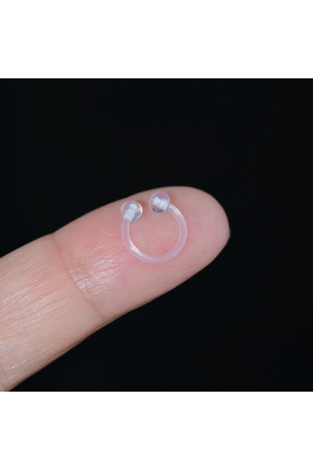 Alerji Yapmayan Bioplast Esnek Piercing Silikon Piercing Tragus Helix Kıkırdak