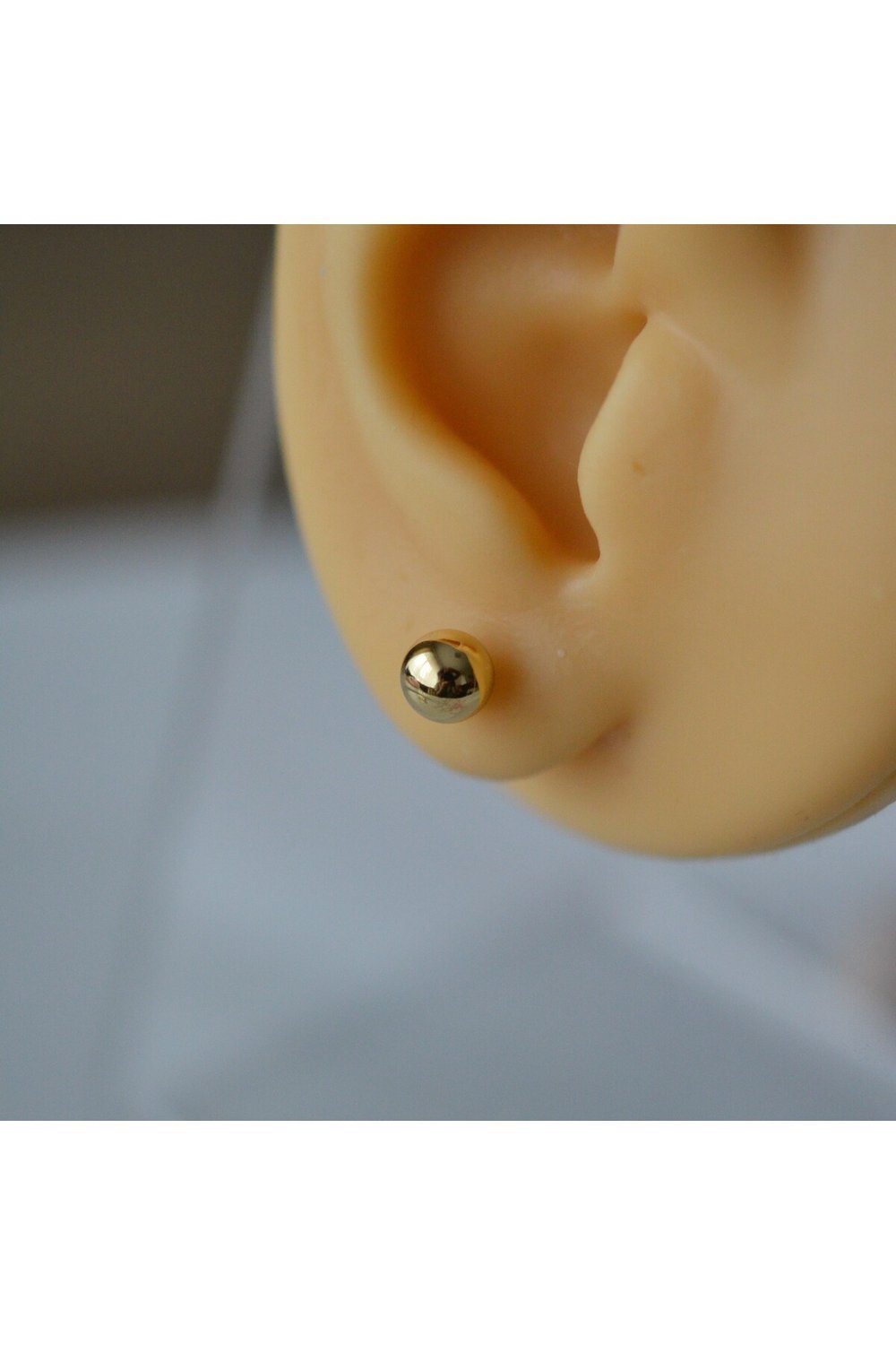 Çelik Gold Top Küpe 5 mm Tek Adet