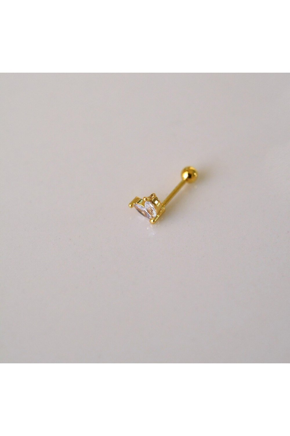 Cerrahi Çelik Çiçek Tragus Piercing Helix Kıkırdak Anti Helix Gold Renk